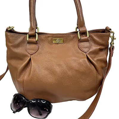 J. CREW Collection (Camel Brown) Crossbody/Satchel 100% Leather Brompton Hobo • $48