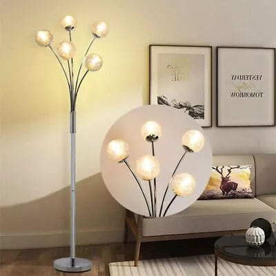 5 Light Modern Floor Lamps LED Globe Tall Pole Tree Standing Lamp For Bedroom • $89.99