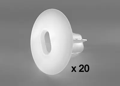 20 X Plastic Hole Tidy Wall Grommet Sky Twin Double Coax Aerial Cable NATURAL • £26.99