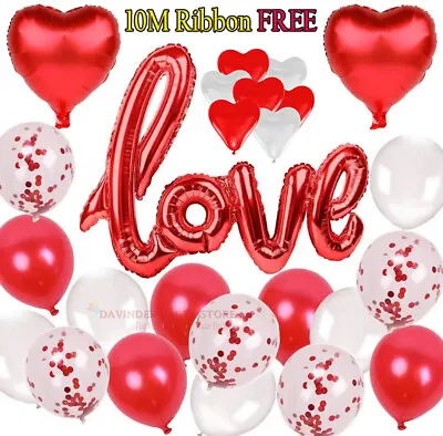 £2.49 • Buy 100 LOVE HEART SHAPE BALLOONS Wedding Party Romantic Baloon Birthday Decoration