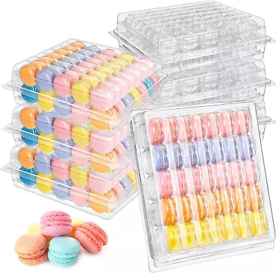 Macaron Boxes Clear Plastic Macaron Containers Macaroon Packaging Display T • $38.99