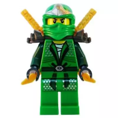 Lego Ninjago GREEN NINJA MINIFIG - Lloyd ZX Minifigure W/2 Gold Swords -9450 New • $56.83