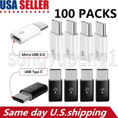 100 Pack Micro USB To USB 3.1 Type-C Adapter Converter For Samsung LG Google Lot • $300