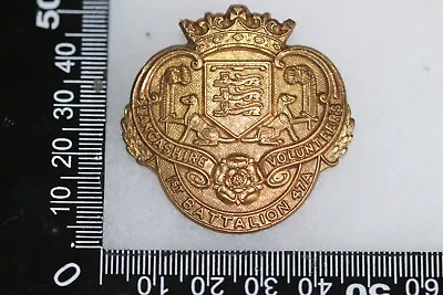 British Army Cap Badge Lancashire Volunteers 1st Battalion 474 Brass • £10