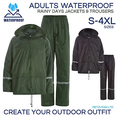 Unisex Mens Womens Waterproof Over Trousers Or Jacket Rainsuit Stormbreak Adults • $7.57