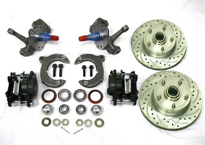  Mustang II 2 Front Disc Brake Kit With Big 11  Chevy Rotors 2  Drop Spindles • $425.22