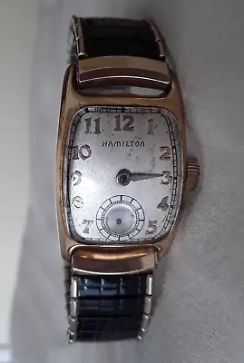 Vintage Hamilton Boulton 14K Gold-Filled Men's Wristwatch Not Running • $65