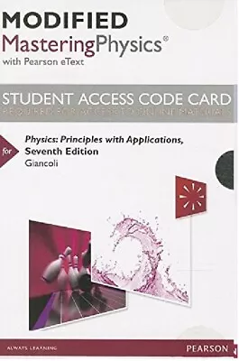 Modified Mastering Physics Principles With Applications 7th Edition Access Code • $93.99