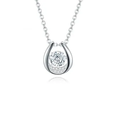 0.5Ct Round Moissanite Pendant 925 Sterling Silver Wedding Necklace For Women • $61.10