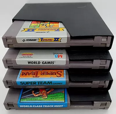 Vintage 4 Game LOT (NES 1985) Track & Field/Word Games/Track Meet/Super Games🔥 • $39.99