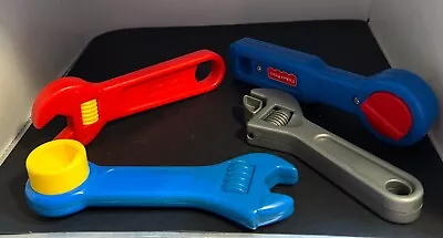 Fisher Price Vintage  Action Tool Ratchet  & Wrench  1990  + Extras Lot Of 4 • $14.99