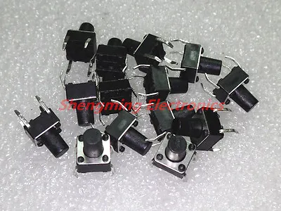 100PCS Momentary Tactile Push Button Switch Tact Switch 6X6X12mm 4-pin DIP-4 • $2.80