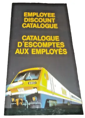 Via Rail Canada Employee Discount Catalogue  • $20
