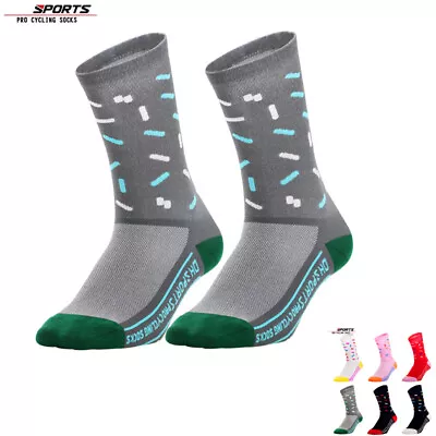 Pro Cycling Riding Socks Mens Womens XC Bicycle Sports Ankle Socks MTB BMX Grey • $6.49