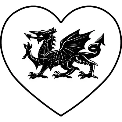 'Welsh Dragon Love Heart' Unmounted Rubber Stamp (RS038242) • £3.99