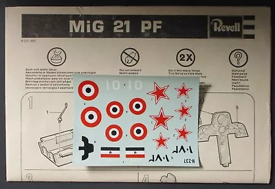 Revell 1/48th Scale MiG-21PF - Decals From Kit No. H-237 • $5.99