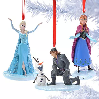 US Disney D23 Limited Edition Frozen Ornament Set NIB! Elsa Anna Kristoff Olaf! • $82.95