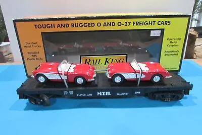 O Gauge MTH Rail King 307624 Auto Transport Flat Car W/ 64' Corvette Lot#2460 • $24.95