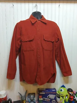 Woolrich Vintage Red Wool Blend Field Shirt Jacket Style Hunting Size Large • $39.99