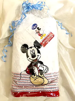 MICKEY MOUSE White Hand Towel And Matching Facecloth • £10.95