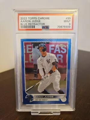 AARON JUDGE 2022 Topps Chrome 99 Blue Refractor 112/150 PSA 9 New York Yankees  • £95