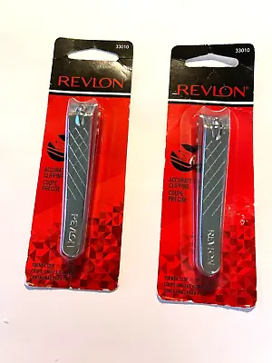 Lot Of 2 Revlon Nail Clippers With File Curved Blades #33010 NEW • $9.99