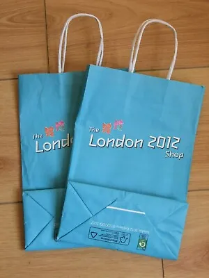 Two London 2012 Shop Paper Merchandise Bags - Olympics Souvenir • £9.95