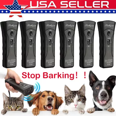 Gentle Ultrasonic Anti Dog Barking Pet Trainer LED Light Gentle Chaser Device US • $8.91