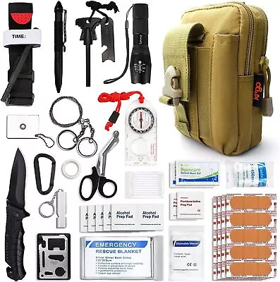 Emergency Survival Kit First Aid Car Professional Gear Equipment With Pouch • $29.99