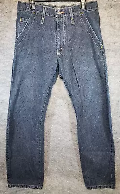 SilverTab Jeans Mens Size (34x32) Denim Blue Relaxed Boot Y2K Diagonal Pocket • $29.99