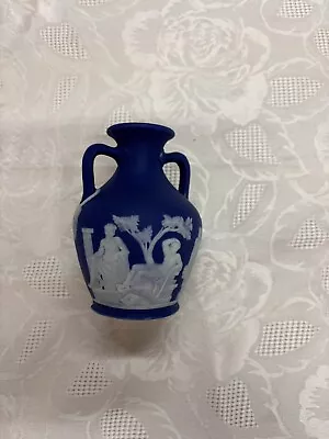 Antique Dark Blue Jasperware Wedgwood Portland Vase 4” • $89.99