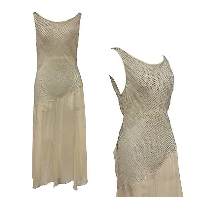 Vtg Vintage Antique 1920s 20s Deco Gatsby Authentic Hand Beaded Flapper Dress • $385