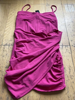 £4.75 • Buy Boohoo Pink Corset Detail  Dress Size 18