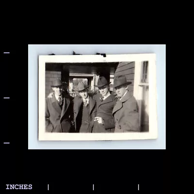Vintage Photo AFFECTIONATE MEN COAT HAT SMOKING CIGAR FRATERNITY • $17
