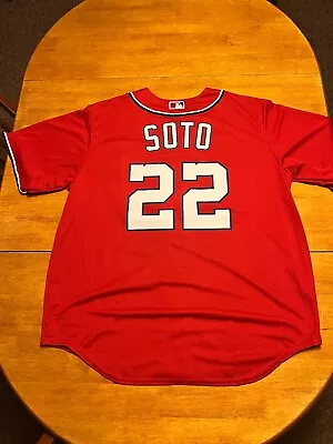 $29.99 • Buy Washington Nationals Alternate Red Juan Soto Jersey Nike Size XL Number 22 