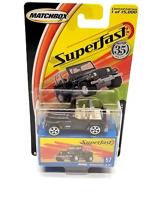 Matchbox Superfast 35th Anniversary Jeep Wrangler Black Hw1 • $9.99