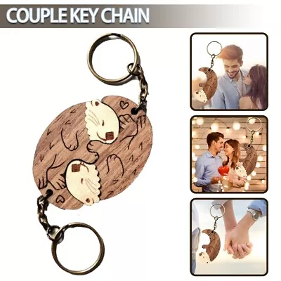 Otter Couple Keyring Matching Puzzles Keychain For Birthday Valentines Day • £3.23