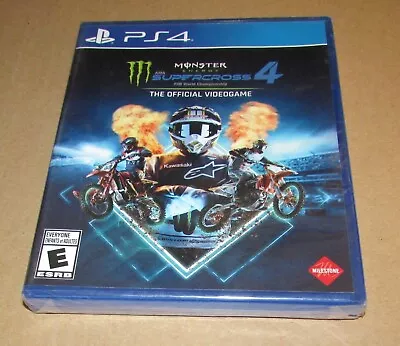  Monster Energy Supercross 4 (Playstation 4) Brand New  Fast Shipping • $7