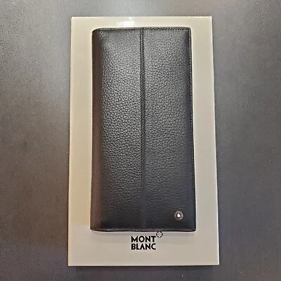 Montblanc Soft Leather Long Wallet 105932 Black NEW Box Papers • $652.59