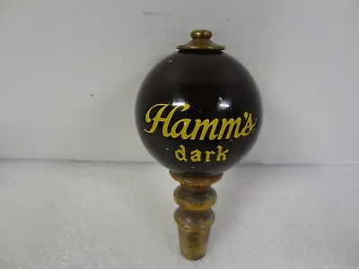 Vintage Hamm's Dark Beer Tap Tapper 3  Ball Pub Style Handle Threaded Brass • $329.95