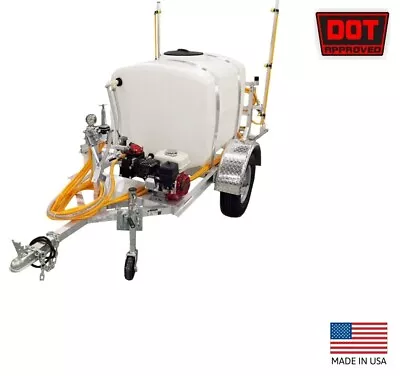 SPRAYER - DOT Highway Rated - Trailer - 5.5 Hp - 9.5 GPM - 580 PSI - 12 Ft Boom • $9577.08