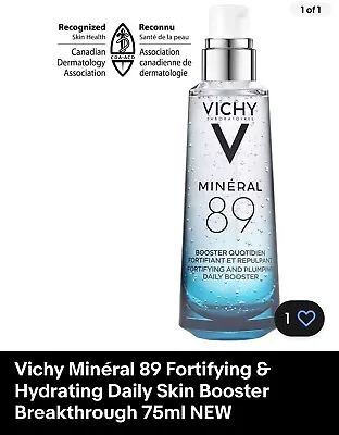 Vichy Minéral 89 Fortifying & Hydrating Daily Skin Booster Breakthrough 75ml NEW • $32