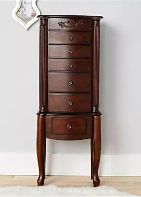 Morgan Armoire Jewelry Cabinet Dark Walnut • $219.59