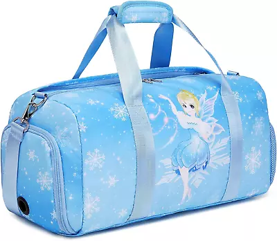 Dance Bags For Girls Fairy Blue Duffle Bags With Wet & Shoe Compartment Ballet  • $33.88
