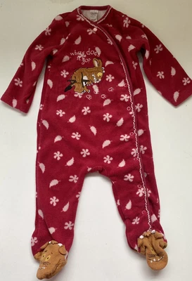 £3.20 • Buy The Gruffalo Baby Girl Pink Fleece Babygrow Sleepsuit Romper 9-12 Months