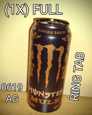 $29 • Buy RARE! MONSTER ENERGY DRINK MULE GINGER BREW 0619 AG RING TAB - (1X) FULL Can!