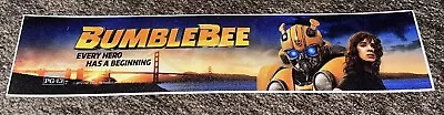 Bumblebee Transformers Movie Orig Authentic Mylar Banner Poster Small 2.5x11.5 • $15