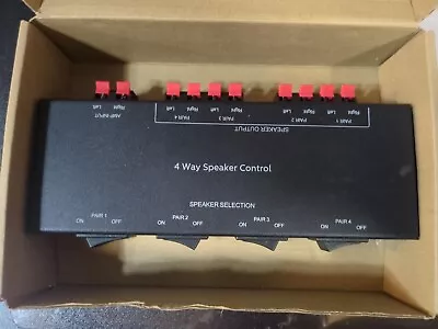 A ADWITS 4 Channel Speaker Switcher Selector Box With Terminal Claps 200W #R4 • $25