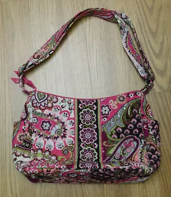 NWOT Vera Bradley Purse Bag Tote Very Berry Purple Pink Green Paisley Floral • $34.99