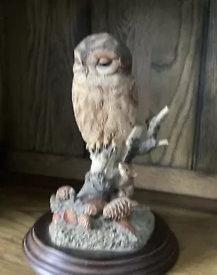 Large Vintage 1986 Country Artists Tawny Owl  With Mice CA97.Autumnal Figurine • £35